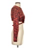 Zara 100% Polyester Red Black Long Sleeve Blouse Size S - photo 4