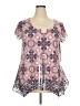 Simplee Pink Short Sleeve Blouse Size 2X - photo 1