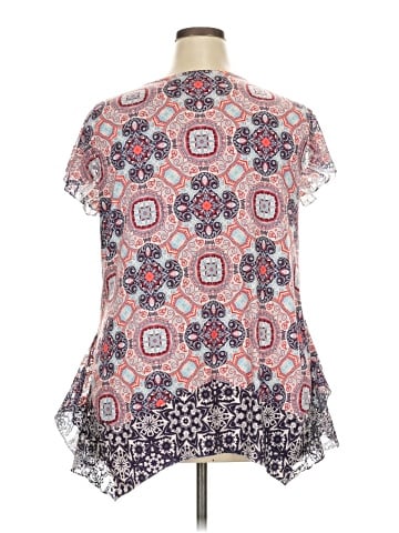 Simplee Short Sleeve Blouse (view 2)