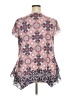 Simplee Pink Short Sleeve Blouse Size 2X - photo 2