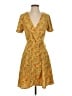 Monteau 100% Polyester Paisley Yellow Casual Dress Size S - photo 1