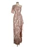 Mac Duggal 100% Polyester Silver Cocktail Dress Size 6 - photo 1