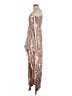 Mac Duggal 100% Polyester Silver Cocktail Dress Size 6 - photo 5