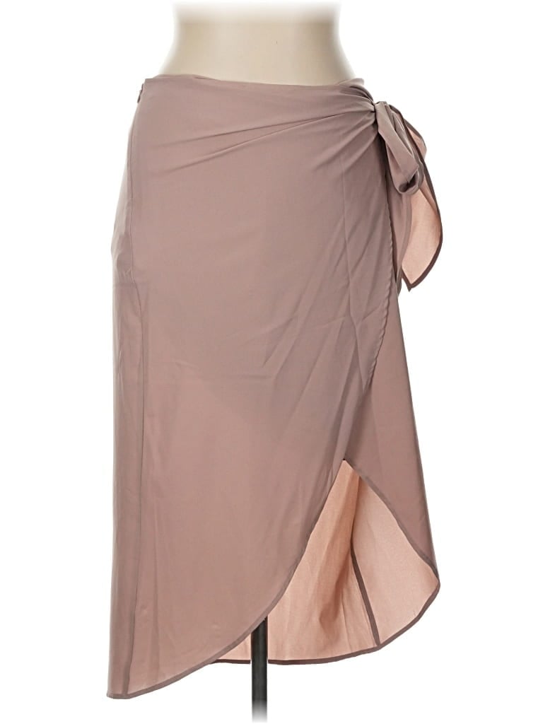 Pre-owned Naked Zebra Formal Skirt In Tan
