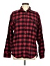 JACHS 100% Cotton Plaid Red Long Sleeve Button-Down Shirt Size M - photo 1