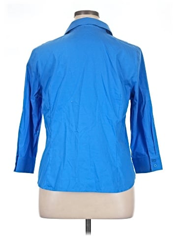 Jones New York Signature 3/4 Sleeve Button-Down Shirt (view 2)