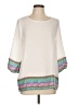 Pink Owl 100% Polyester Ivory 3/4 Sleeve Blouse Size L - photo 1
