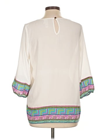 Pink Owl 3/4 Sleeve Blouse (view 2)