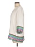 Pink Owl 100% Polyester Ivory 3/4 Sleeve Blouse Size L - photo 5
