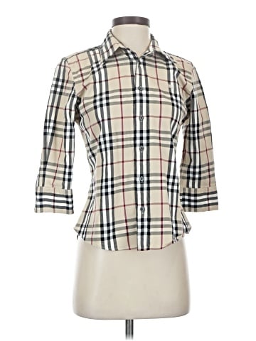 Burberry Check print button down (view 1)