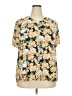 Liz Claiborne Floral Gold Short Sleeve Blouse Size 2X - photo 1