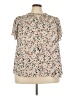 Torrid 100% Polyester Floral Ivory Short Sleeve Blouse Size 3X Plus (3) - photo 1