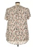 Torrid 100% Polyester Floral Ivory Short Sleeve Blouse Size 3X Plus (3) - photo 2
