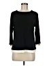 Talbots Color Block Solid Black 3/4 Sleeve Top Size M - photo 1