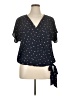 Unbranded Black Short Sleeve Blouse Size 1X - photo 1