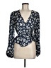 Jill Jill Stuart 100% Polyester Blue Long Sleeve Blouse Size 6 - photo 1