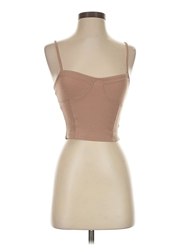 Pre-owned Forever 21 Tank Top Tan Strapless Neckline Tops