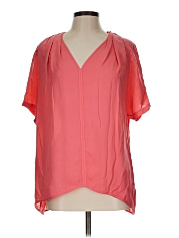 Halston Heritage Short Sleeve Silk Top (view 1)
