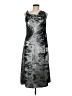 DKNY 100% Polyester Metallic Silver Cocktail Dress Size 6 - photo 1