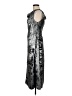 DKNY 100% Polyester Metallic Silver Cocktail Dress Size 6 - photo 5
