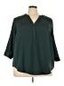 Torrid 100% Polyester Teal 3/4 Sleeve Blouse Size 3X Plus (3) - photo 1