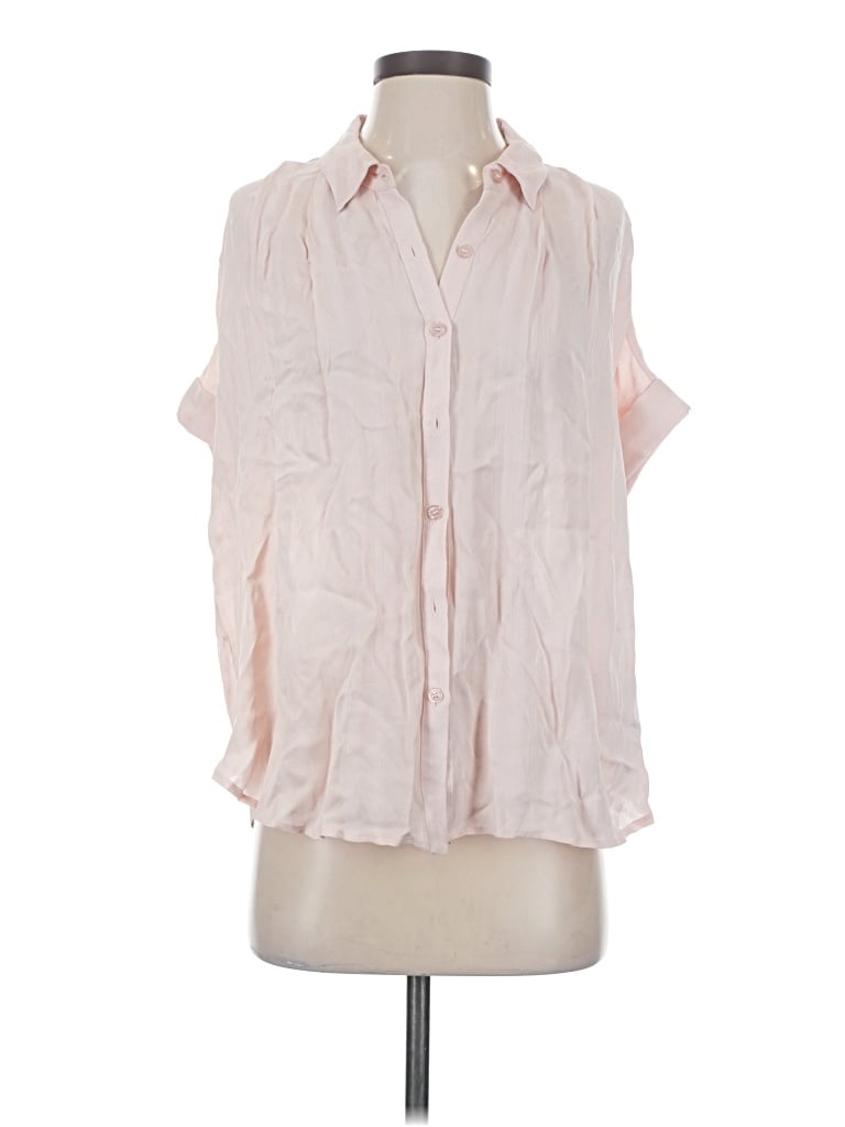 Lulus Short Sleeve Blouse In Pink