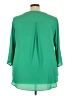 Chaus 100% Polyester Green 3/4 Sleeve Blouse Size 3X - photo 2