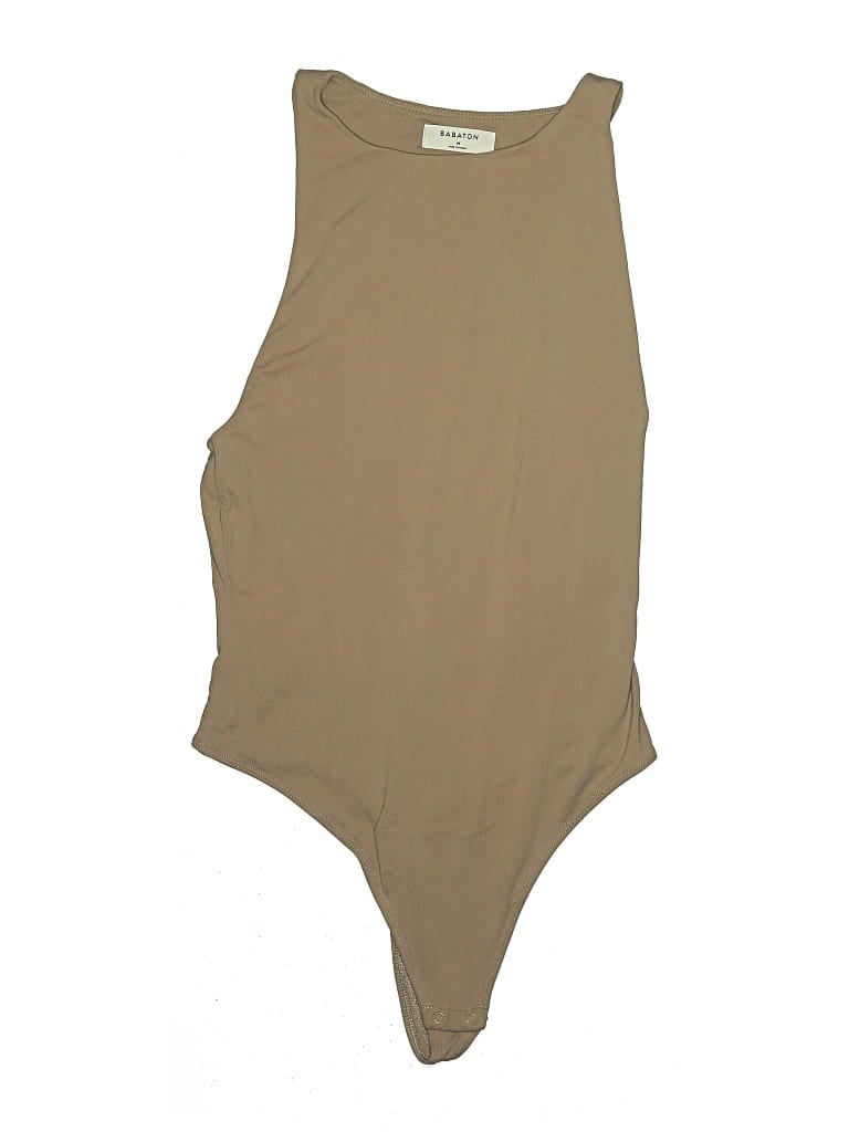 Pre-owned Babaton Bodysuit In Tan