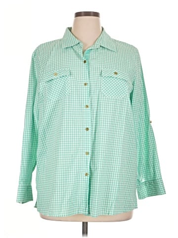 Coral Bay 3/4 Sleeve Button-Down Shirt (view 1)