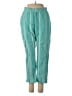 Paradised Stripes Teal Casual Pants Size S - photo 1