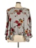 Green Envelope Floral Gray Pullover Sweater Size 3X - photo 1