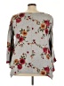 Green Envelope Floral Gray Pullover Sweater Size 3X - photo 2