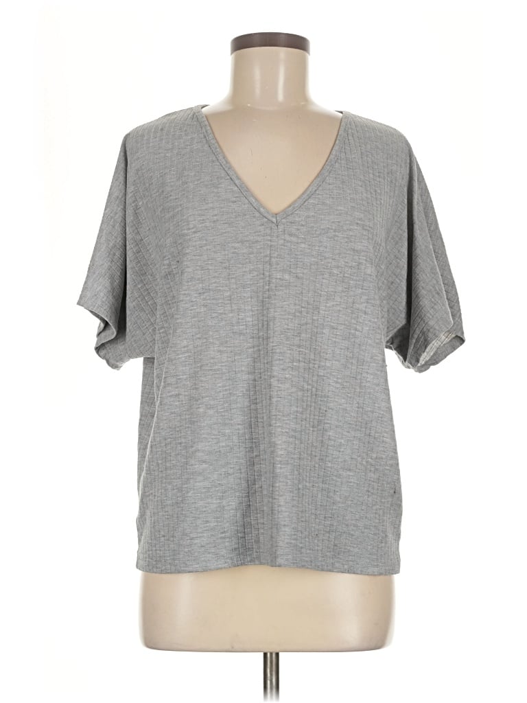 Pre-owned Missguided Short Sleeve T-shirt In Gray