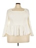 Torrid Ivory Long Sleeve Blouse Size 3X Plus (3) - photo 1