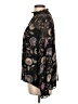 Vince Camuto Floral Black Long Sleeve Blouse Size L - photo 5