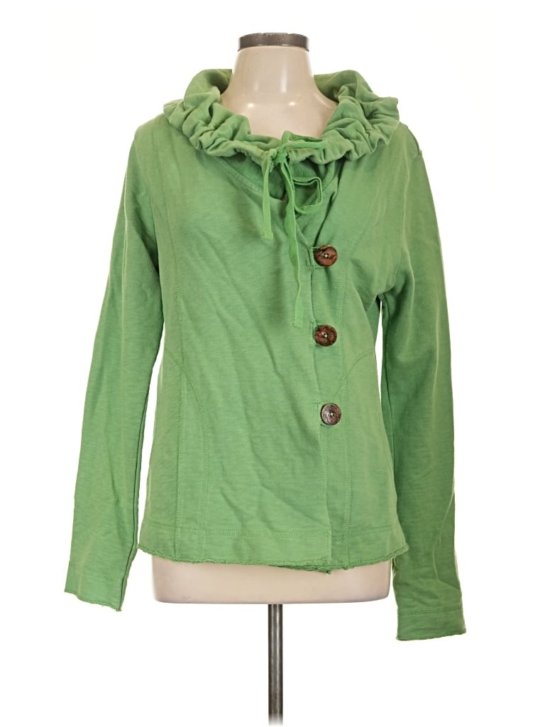 Pre-owned Lucky Brand Cardigan Sweater In Green