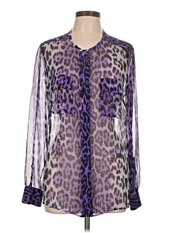 Equipment Long Sleeve Silk Top (view 1)