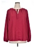 Ann Taylor LOFT 100% Polyester Burgundy Long Sleeve Blouse Size XL - photo 1
