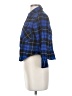 Forever 21 Plaid Blue 3/4 Sleeve Button-Down Shirt Size S - photo 5