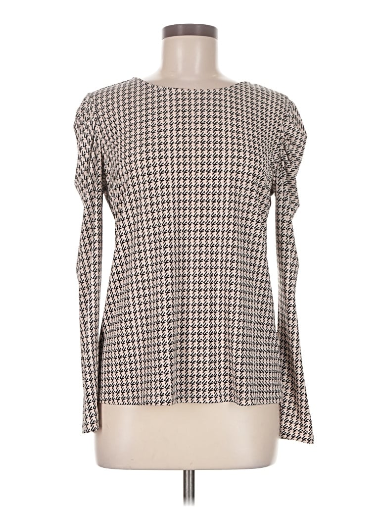 Pre-owned Premise Long Sleeve Blouse In Gray