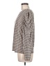 PREMISE Houndstooth Gray Long Sleeve Blouse Size M - photo 5