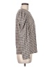 PREMISE Houndstooth Gray Long Sleeve Blouse Size M - photo 4
