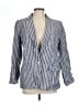 J.Crew 100% Linen Stripes Blue Blazer Size 12 - photo 1