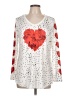 Unbranded Hearts White Long Sleeve T-Shirt Size L - photo 1