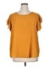 Perch by Blu Pepper Orange Short Sleeve Top Size XL - photo 1