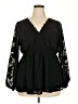 Torrid Black Long Sleeve Blouse Size 2X Plus (2) - photo 1