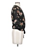Lush 100% Polyester Floral Black Short Sleeve Blouse Size S - photo 4