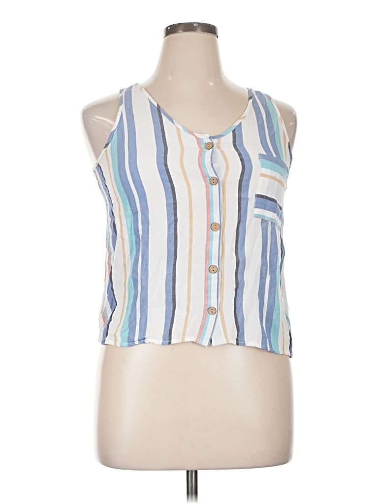Pre-owned Pink Republic Sleeveless Blouse In Blue