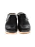 Swedish Hasbeens 100% Leather Solid Black Mule/Clog Size EU 37 - photo 2