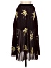 H&M 100% Polyester Stars Brown Casual Skirt Size 8 - photo 2